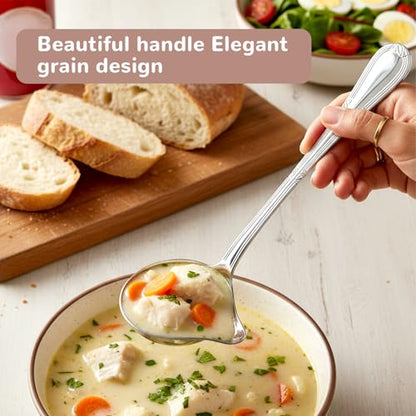 2 Pcs Gravy Spoon Stainless Steel Gravy Ladle Sauce Ladle and Small Ladles with Pour Spout 7.8'' Sauce Soup Spoon Small Drizzle Ladles for Cooking Serving Canning