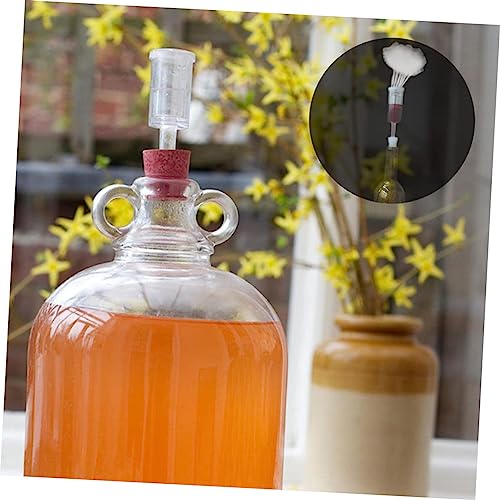 Generic 3Sets One Way Valves for Homemade Wine Fermentation Food Grade Plugs Included for Brewing and Secondary Fermentation Compatible with Fermenting Jugs and Wide