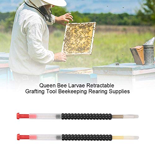 Fdit Beekeeping Grafting Tool 2Pcs Queen Bee Larvae Retractable Rearing Supplies