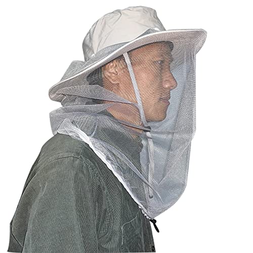 Mosquito Head net hat face Shield Fishing Cap bee Beekeeping Beekeeper Veil Hats for Men Women - color: Purple