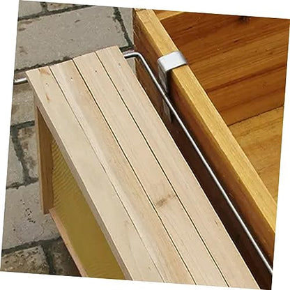 Happyyami 3pcs Stainless Steel Beehive Frame Holder Bee Nest Support Bracket Beekeeping Equipment