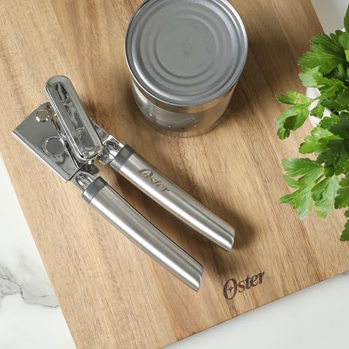 Oster Chadswyck 8” Can Opener, Stainless Steel Manual Can Opener with Soft Grip Handles, Smooth Edge Cutting, Dishwasher Safe - color: Chadswyck (8" Can Opener)