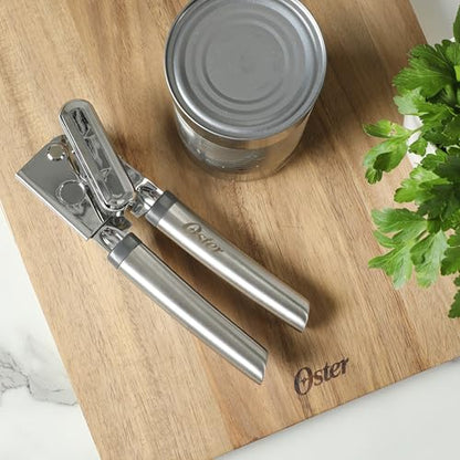 Oster Chadswyck 8” Can Opener, Stainless Steel Manual Can Opener with Soft Grip Handles, Smooth Edge Cutting, Dishwasher Safe - color: Chadswyck (8" Can Opener)