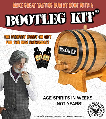 Dark Jamaican Rum Making Bootleg Kit w/Chalkboard & Book- Thousand Oaks Barrel Co. – Make & Age Spirits in an Oak Cask Keg- Best Father’s Day Gift Ever (5L) - size: 5 Liter