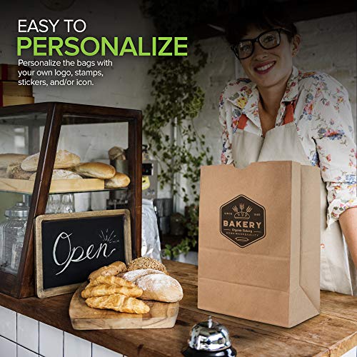 Stock Your Home 52 lb Kraft Brown Paper Bags (50 Count) – Bulk Large Grocery Bags for Shopping - size: 50 Count