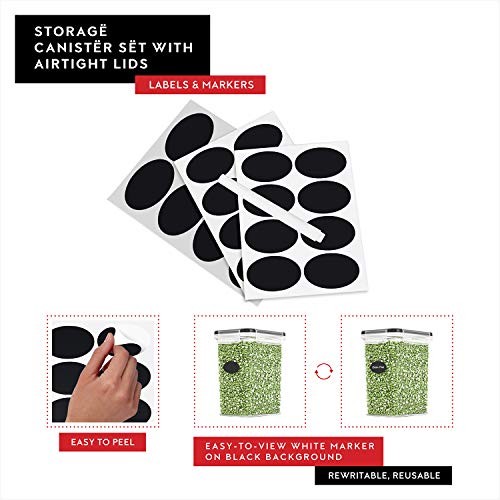 DWËLLZA KITCHEN Airtight Food Storage Container Set - 8 Pieces 1.4L - Plastic BPA Free Kitchen Pantry Storage Containers with Lids - Dishwasher Safe - Include 8 Labels - Keeps Food Fresh & Dry - color: 01 - 1.4L (Set of 8)