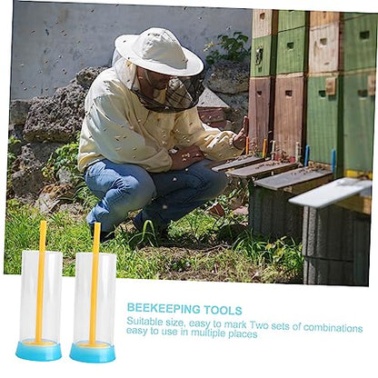2pcs Marker Bottle Beekeeping Tool Bee Queen Marker Marking Pen Random Color