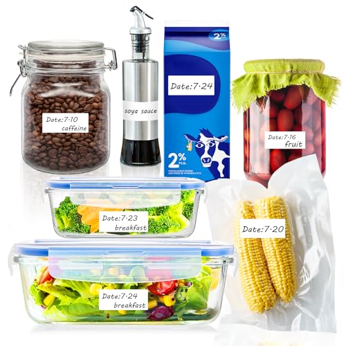 1200 Blank Removable Freezer Labels Water Oil Resistant with Perforation Line for Easy Distribution and Use,Apply Food containers Jars,and Kitchen Pantry Organization (1 "x 2") - size: 1200 Pcs - 1 "x 2"