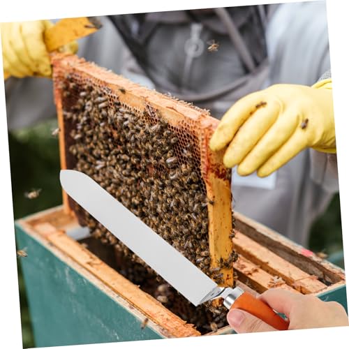 Stainless Steel Uncapping Knife with Handle Efficient Honey Scraper for Beekeeping Essential Tool for Harvesting Honey Compact and Easy to Use