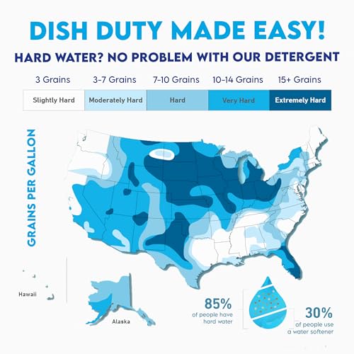 Dishwasher Powder Detergent with Phosphate. The Best Dishwasher Detergent for Spotless Dishes in Hard Water! ALL-IN-ONE (Soak, Wash & Rinse). (Pack of 1)… - size: 60 Ounce (Pack of 1)