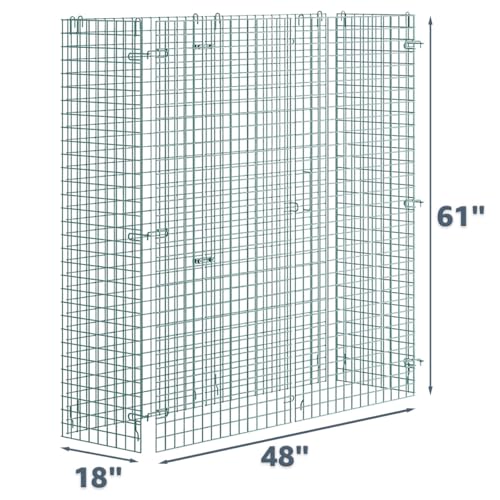 18" x 60" x 61" NSF Commercial Heavy Duty Green Epoxy Wire Security Cage Kit, Metal - color: Green, size: 18" x 60" x 61" Only Security Cage