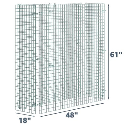 18" x 60" x 61" NSF Commercial Heavy Duty Green Epoxy Wire Security Cage Kit, Metal - color: Green, size: 18" x 60" x 61" Only Security Cage