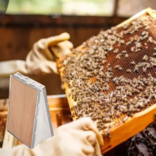 Bee Smoker Bellow, Wood and Stainless Steel Bee Smoker Box Replacement Parts PVC Leather Plywood Box Beekeeping Equipment