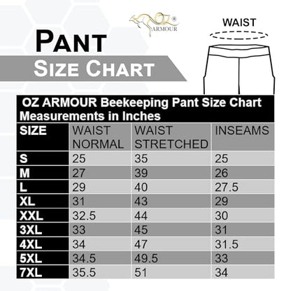 3 Layer Ventilated Beekeeping Pants for Men & Women – Sting-Proof Bee Pants with Leg High Zippers, Pockets, and Comfortable Mesh Protection - size: 4X-Large