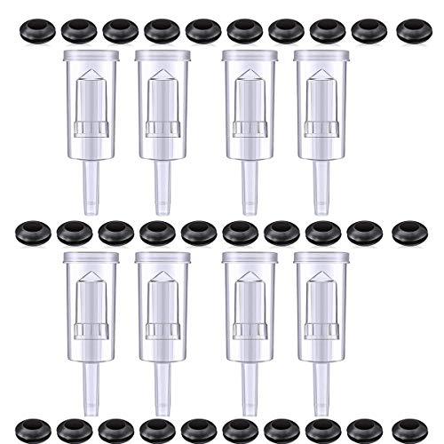 8 Pcs Air Locks Airlock Set for Fermentation,High Transparency | With 30Pcs Silicone Grommets,Detachable Design,Odorless and Non-toxic,Brewing Beer/Wine/Sauerkraut/Other Fermentation Project