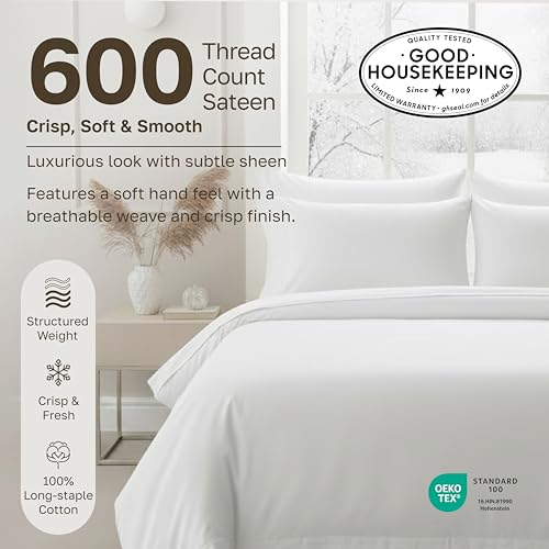California Design Den 100% Cotton Twin Sheets Set - Luxury 600 Thread Count, Sateen Weave, Deep Pocket Twin Bed Sheets Cotton Set, Durable Bedding - Dark Olive Green - color: 24 - Dark Olive Green, size: Twin