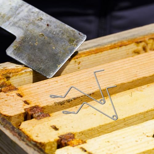 DOITOOL 10pcs Stainless Steel Beehive Box Connector Wire Clips for Langstroth Hive Rustproof Hive Lid Clamp with Adjustable Layout Secure Fastener for Nuc Box Beekeeping Supplies