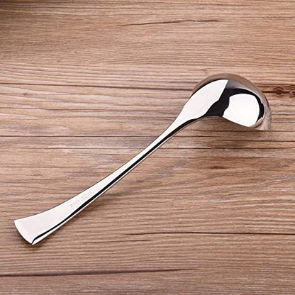IMEEA 7.6-Inch Small Serving Ladle, 18/10 Stainless Steel Gravy Spoon for Sauce & Dressing, 2-Piece - size: 2 x Soup Spoon