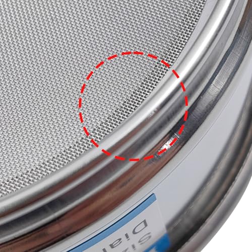 60 Mesh Lab Sieves 4" Diameter 304 Stainless Steel Wire Cloth Test Sieve for Industrial Laboratory Home - size: 60 mesh