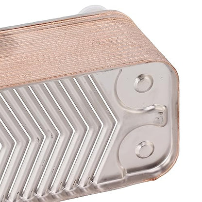 30 Plate Wort Chiller, Stainless Steel Brazed Plate Heat Exchanger Brewing Cooling Hot Liquid Accelerated Cooler for Homebrew Beer Tool NPT 1/2 Inch Thread