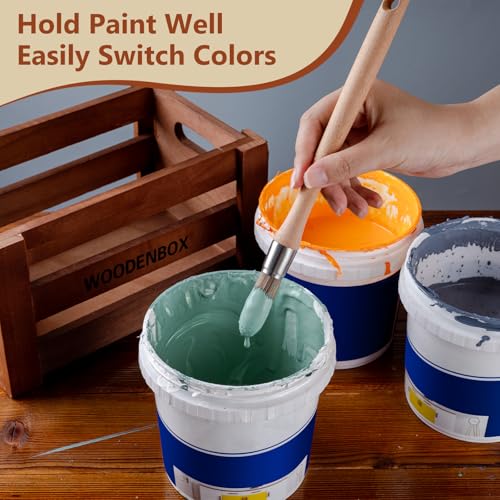Trim Paint Brush, 0.6 Inch, 3 Pack, Small Paint Brushes for Walls, Touch Up, Trim Painting Tool for Detail Areas and Corners, Round Paint Brushes, Trim Brushes for Painting House Wall Edges - size: 0.6 Inch Round, 3 Pack