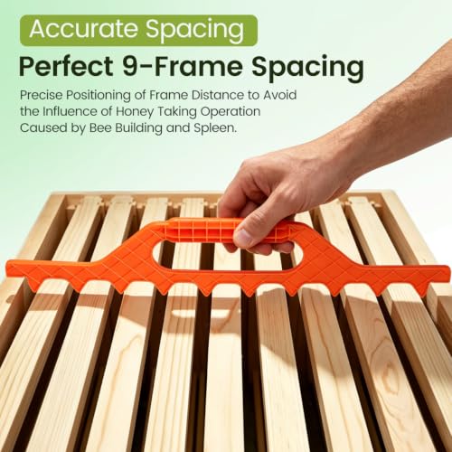 BESPORTBLE 2pcs Beekeeping Frame Spacers – 9 Frame Spacer Tool for Beehive Boxes, Durable and Practical Beekeeping Supplies