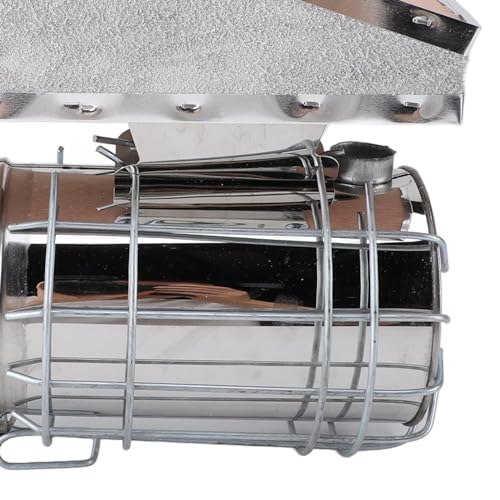 Stainless Steel Bee Smoker for Beekeeping with Heat, Lightweight Beekeeper Tool, Solid Wood, Stable Smoke, Easy to Carry, Calm Bees, Avoid Attacks, Excellent Airflow (Silver) - color: Silver