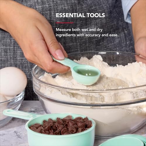 KitchenAid Measuring Cups and Spoon Set, 9 Piece, Spearmint - color: Spearmint