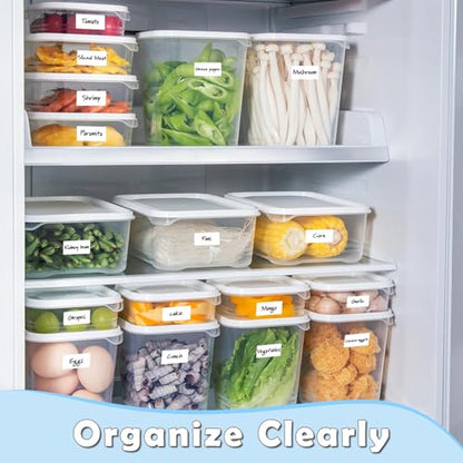 Homrelaxy 1400Pcs 1"x2" Blank Removable Freezer Labels, No Residue Food Labels, Waterproof & Oil-Resistant & Tear-Resistant Stickers for Food Containers, Jars, Pantry Organization