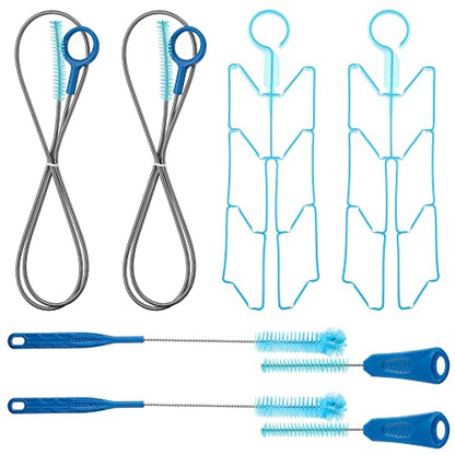 Patelai 8 in 1 Hydration Bladder Cleaning Kit Includes 3 Different Brushes and Drying Collapsible Bladder Frame, Water Reservoir Backpack Cleaning Kit - color: Blue