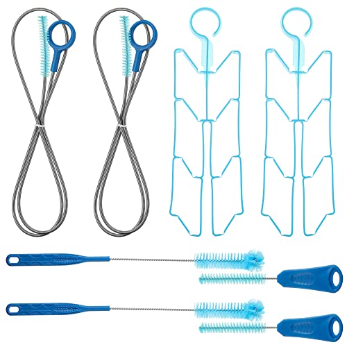 Patelai 8 in 1 Hydration Bladder Cleaning Kit Includes 3 Different Brushes and Drying Collapsible Bladder Frame, Water Reservoir Backpack Cleaning Kit - color: Blue