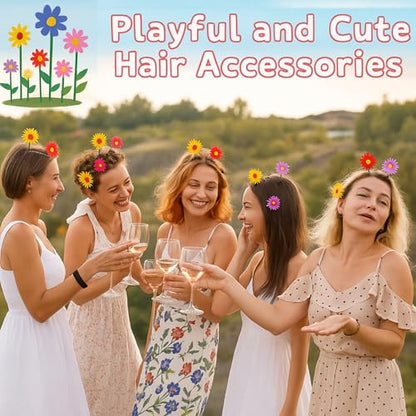 30 Pcs Bean Sprout Hair Clips Rave Mixed Style Plant Hairpins Hair Accessories for Party Irish(Daisy) - style: Daisy