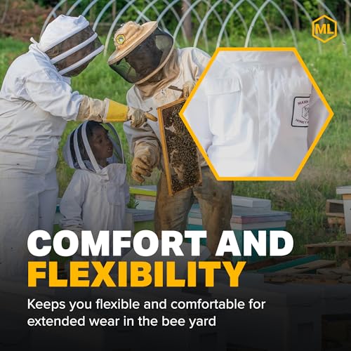 Mann Lake Honey Maker Beekeeping Suit, Durable Ripstop Nylon, Protective Gear for Men and Women, Comfortable and Lightweight, Ventilated Design, Ideal for Beginners and Professionals, Small - size: Small