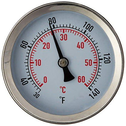 Fast Ferment Stainless Steel Thermometer. Compatible with our 3 Gallon, 7.9 Gallon and 14 Gallon Conical Fermenters. FasterFerment Accessories (Stainless Steel Thermometer)