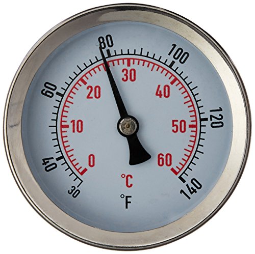 Fast Ferment Stainless Steel Thermometer. Compatible with our 3 Gallon, 7.9 Gallon and 14 Gallon Conical Fermenters. FasterFerment Accessories (Stainless Steel Thermometer)