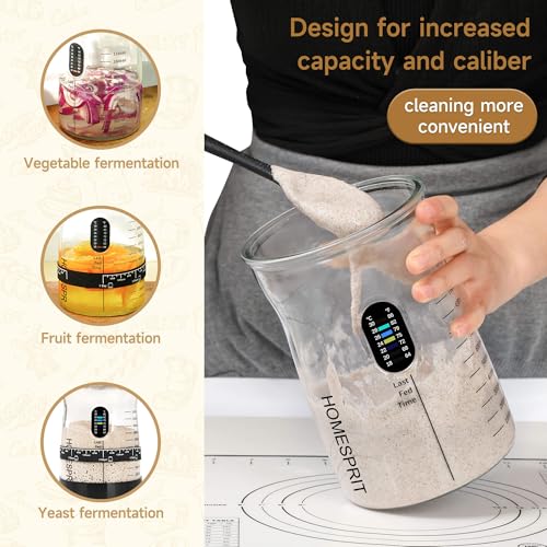 Pro Sourdough Starter Kit - 50oz Large Capacity Glass Jars (1PC)