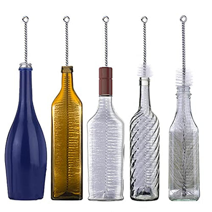 Bottle Brush - Ideal for Cleaning Narrow Neck Swing Top Glass, Brewing, Wine, Beer, Soda, Spray, Kombucha Bottles (White+1Pack) - color: B-white+1pack