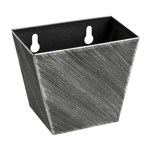 Antique Silver Beer Cap Catcher Wall Mount Stainless Steel Bottle Cap Bucket with Drain Holes for Outdoor BBQ Post - color: Aged Silver