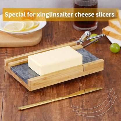 4 Pcs Cheese Slicer Wire Replacement For Marble Cheese Slicer Board,Cheese Cutter Wire for Block Cheeses Butter Cutting(Xinglinsaiter Cheese slicer Special) - color: silver138