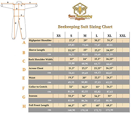 Beekeeping Suit and Bee Family Stickers - Metal Zippers - size: X-Small