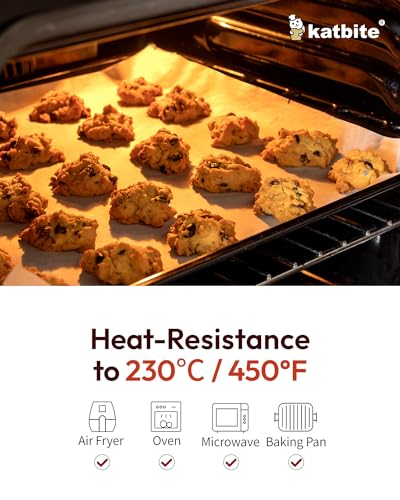 Katbite 16x24 inch Heavy Duty Parchment Paper Sheets, 100Pcs Precut Non-Stick Full Parchment Sheets for Baking, Cooking, Grilling, Frying Steaming, Full Sheet Baking Pan Liners [Extra Strong Series] - size: 16"x24"-100