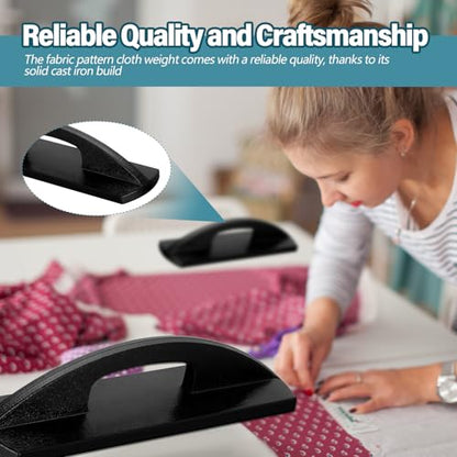 Zonon 2 Pack Fabric Pattern Weights for Sewing Heavy Duty Cast Iron Cloth Weights for Pattern Cutting Sewing Accessories
