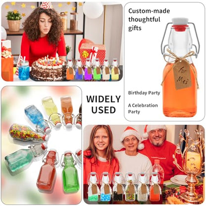 2Pcs 4 oz Swing Top Glass Bottles,Flip Top Glass bottles with airtight Caps for Home Brewing Beer,Kombucha,2nd Fermentation,Kefir,Beverages,Soda,Oils,Vinegar,Limoncello,Vanilla extract (2PC) - size: 2PC