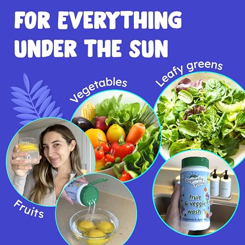 Originally Yellow USA Made Fruit And Vegetable Wash | Food-Grade Fruit and Veggie Wash With No Aftertaste | Powerful Cleaning &| Plant-Derived Produce Cleaner & fruit washer | 2 lb