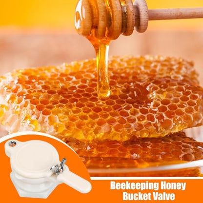 Honey Bucket Valve – ABS Size | Honey Bucket Spout Gate | Water-Free Bucket1 Gate Tap | Food Grade Dispensing Valve for Buckets Storage Containers and Liquid Extractors Designed for Contro