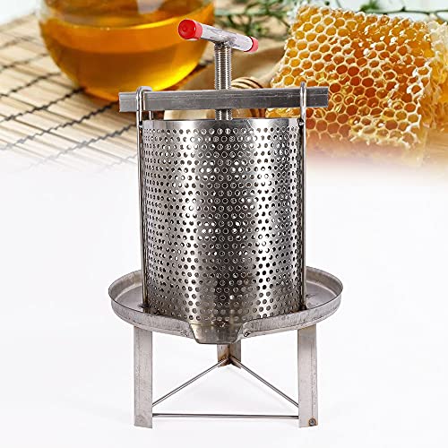 LOYALHEARTDY Honey Press Extractor Stainless Steel Household Manual Honey Press Wax Press Paraffin Machine Press Beekeeping Tool for Wine Honey and Juice Making