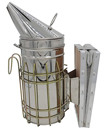 Bee Smoker for Beekeeping, Stainless Steel Bee Hive Smoker with Heat Shield for Beekeeping Supplies TH-BS1