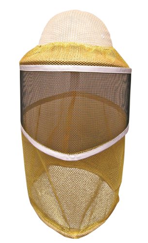 Mann Lake Stingless Binding Round Beekeeping Veil, Fine Mesh Head Cover for Hot Summer Weather, Breathable Veil for Bee Suit Protection, Comfort Fit for Farm and Backyard Work - style: Elastic