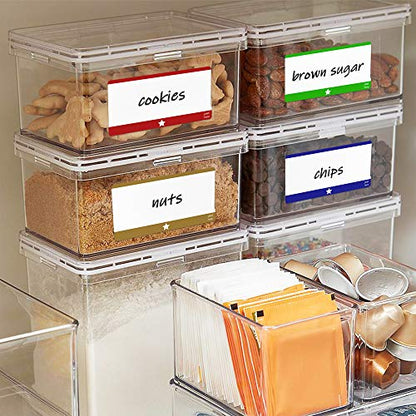 L LIKED 200 Stickers - 2" x 3.5" Removable Freezer Labels Food Storage Stickers Refrigerator Freezer Paper Labels