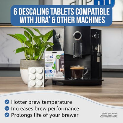 Caffenu Coffee Machine Descaling Tablets, 6-Pack, Jura, Philips, Saeco